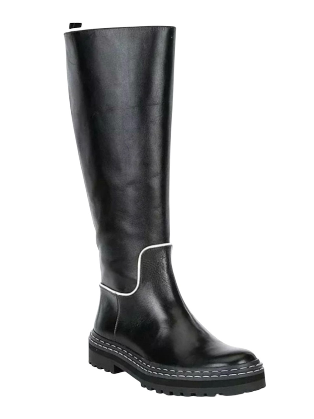 ANTONIO MELANI Black Tall Leather Heeled Boots